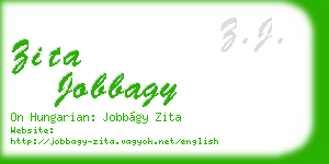 zita jobbagy business card